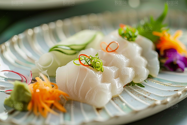 日料生鱼片鱼生新鲜摄影图