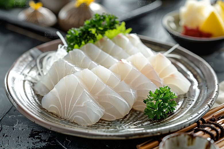 日料生鱼片食材美食摄影图