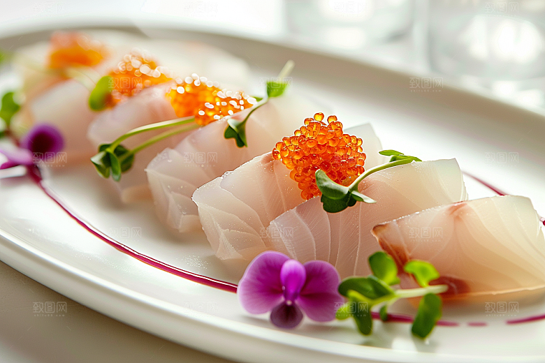 日料生鱼片新鲜海鲜摄影图