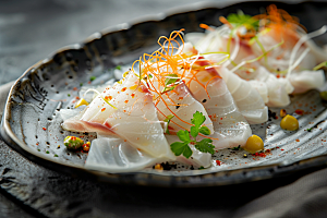 日料生鱼片美味刺身摄影图