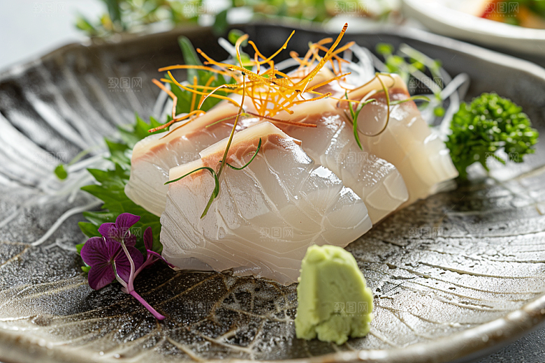 日料生鱼片刺身美味摄影图