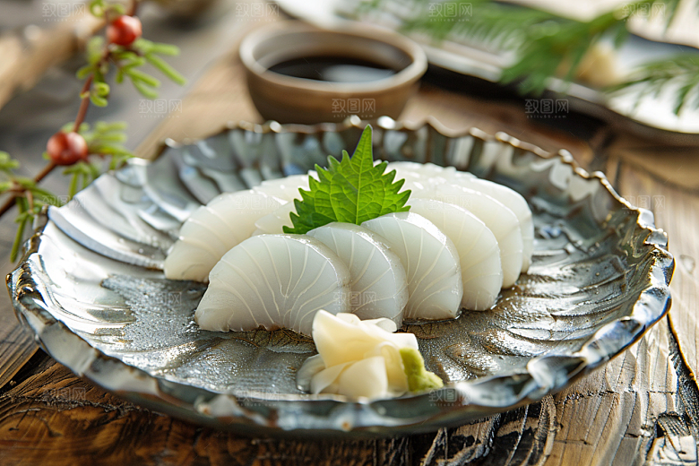 日料生鱼片食材美味摄影图