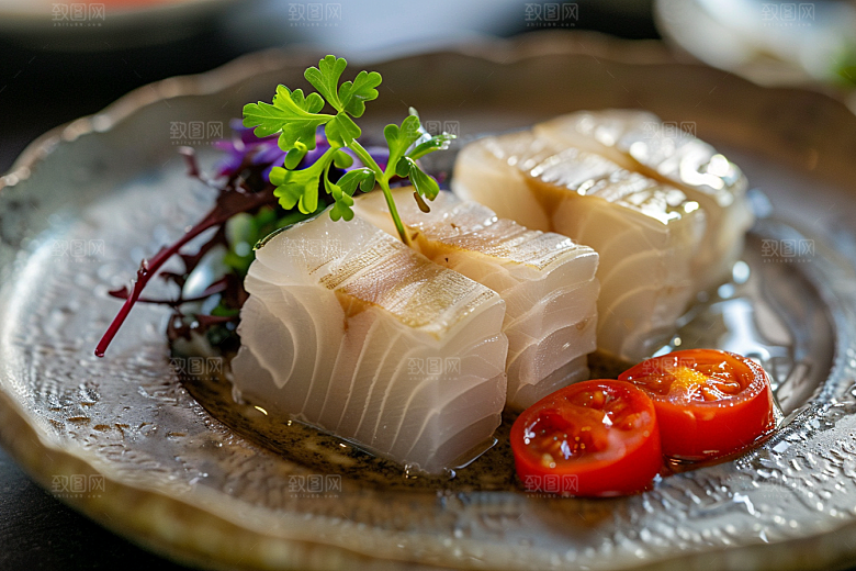 日料生鱼片鱼生美食摄影图