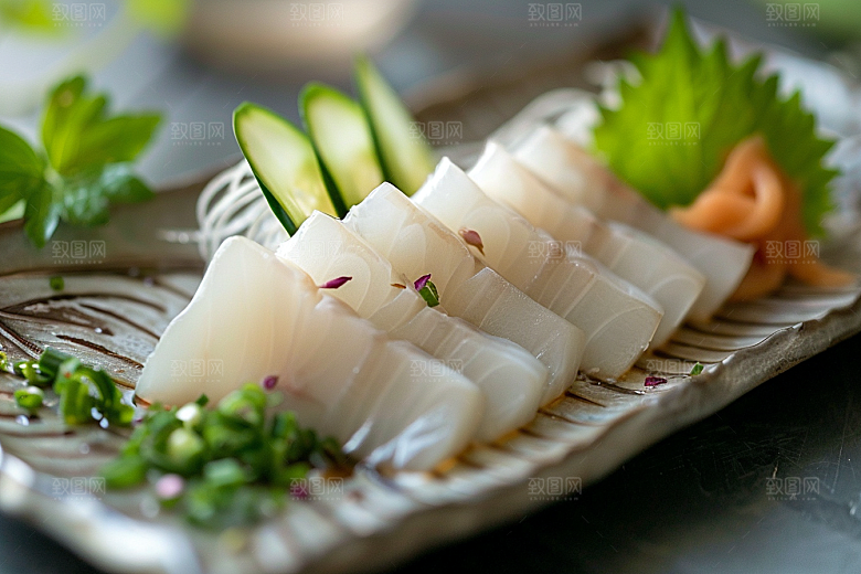 日料生鱼片鱼生美味摄影图