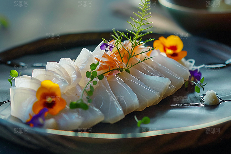日料生鱼片冰箱美味摄影图