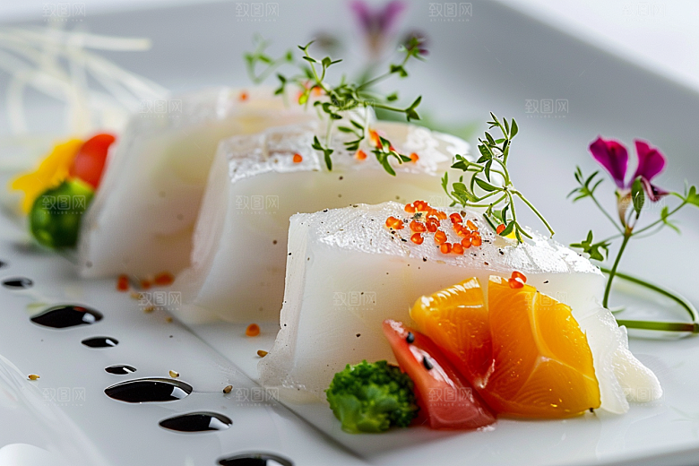 日料生鱼片鱼生新鲜摄影图
