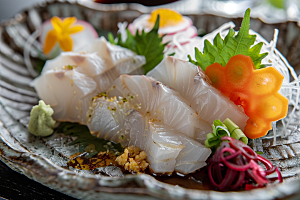 日料生鱼片高清食材摄影图