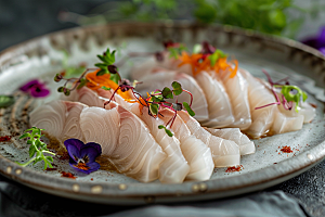 日料生鱼片食材新鲜摄影图