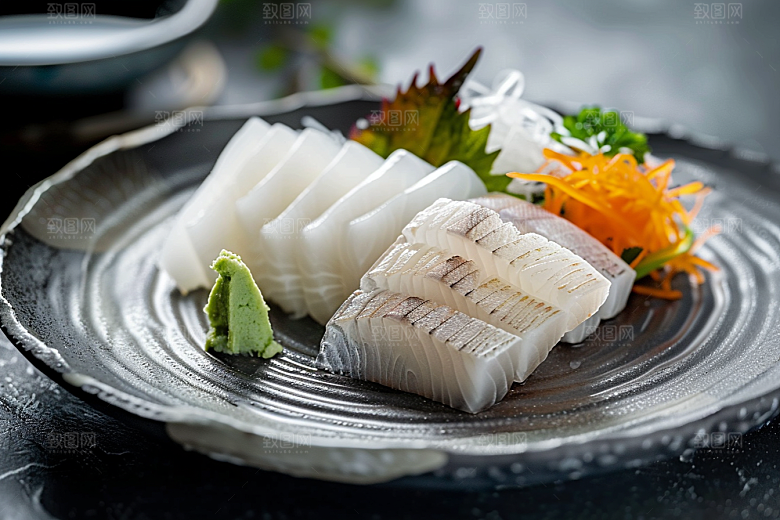 日料生鱼片高清刺身摄影图