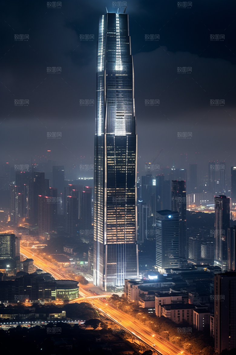 深圳城市风光现代化风景摄影图
