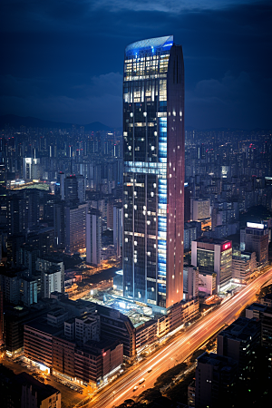 深圳城市风光现代化景色摄影图