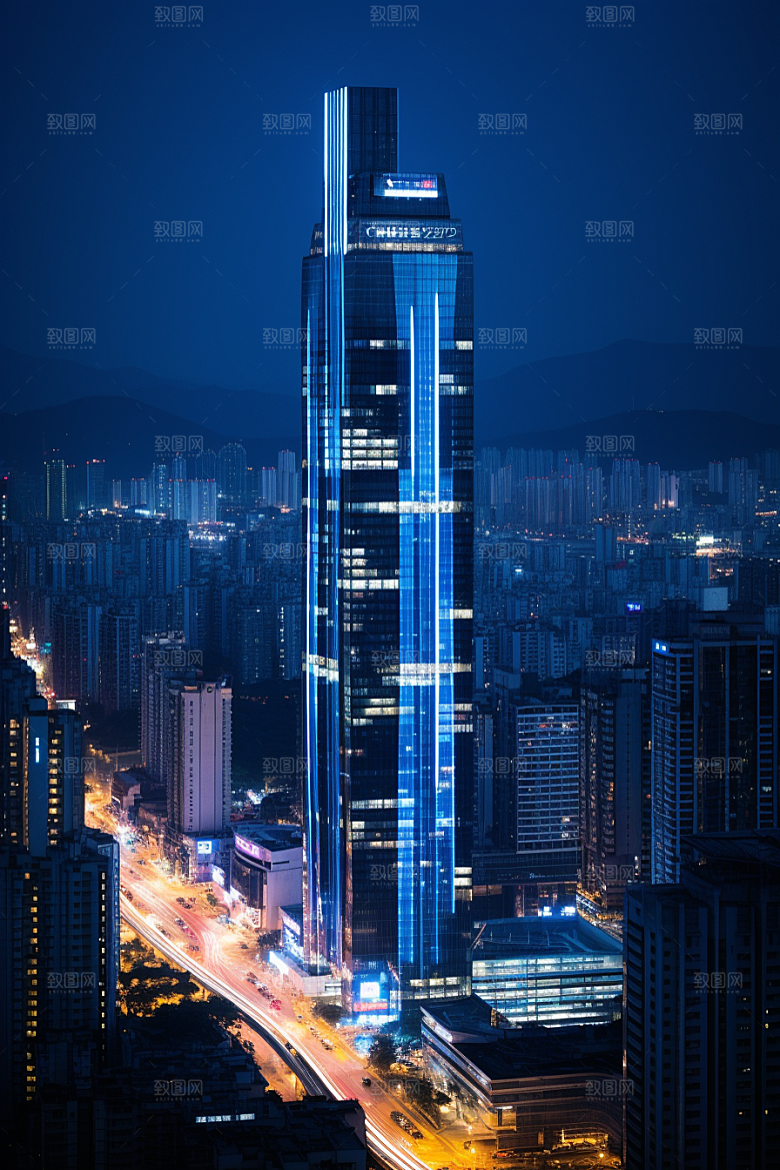 深圳城市风光地标新城摄影图