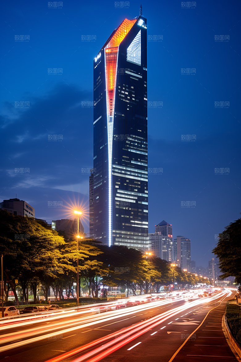 深圳城市风光新城现代化摄影图