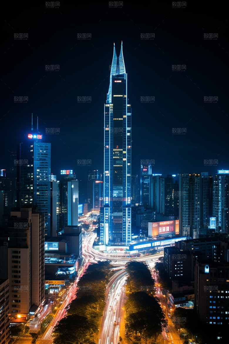 深圳城市风光新城旅游摄影图