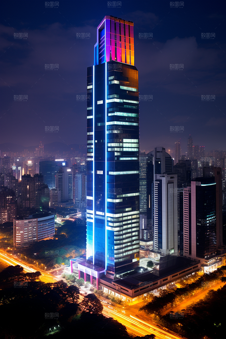 深圳城市风光新城景色摄影图