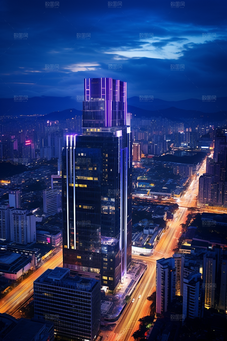 深圳城市风光新城旅游摄影图