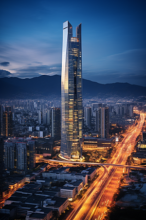深圳城市风光现代化经济特区摄影图