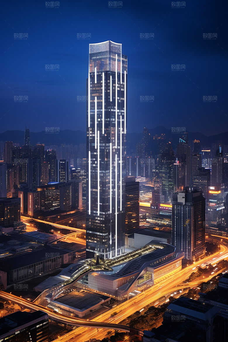 深圳城市风光高清地标摄影图