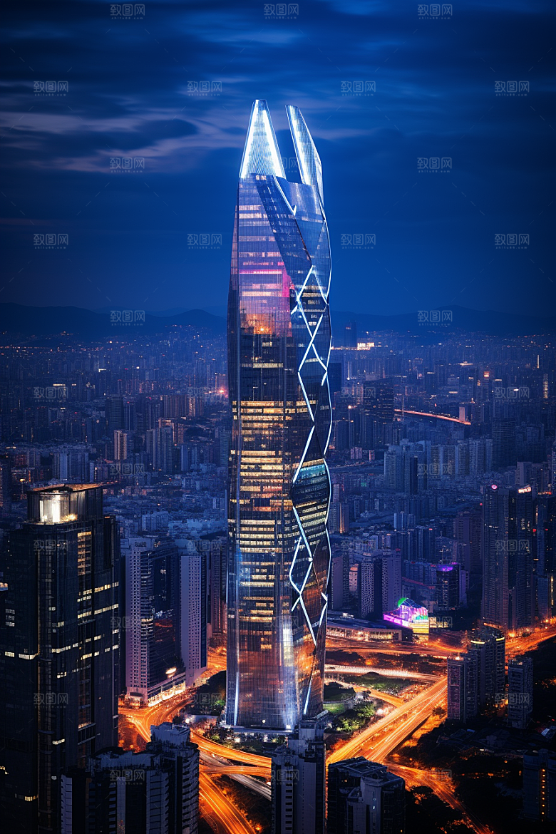 深圳城市风光现代化经济特区摄影图