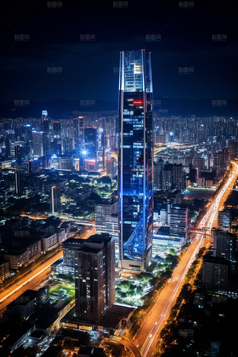 深圳城市风光都市现代化摄影图