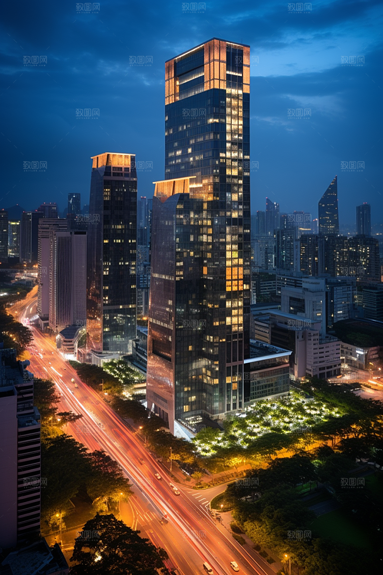 深圳城市风光新城旅游摄影图