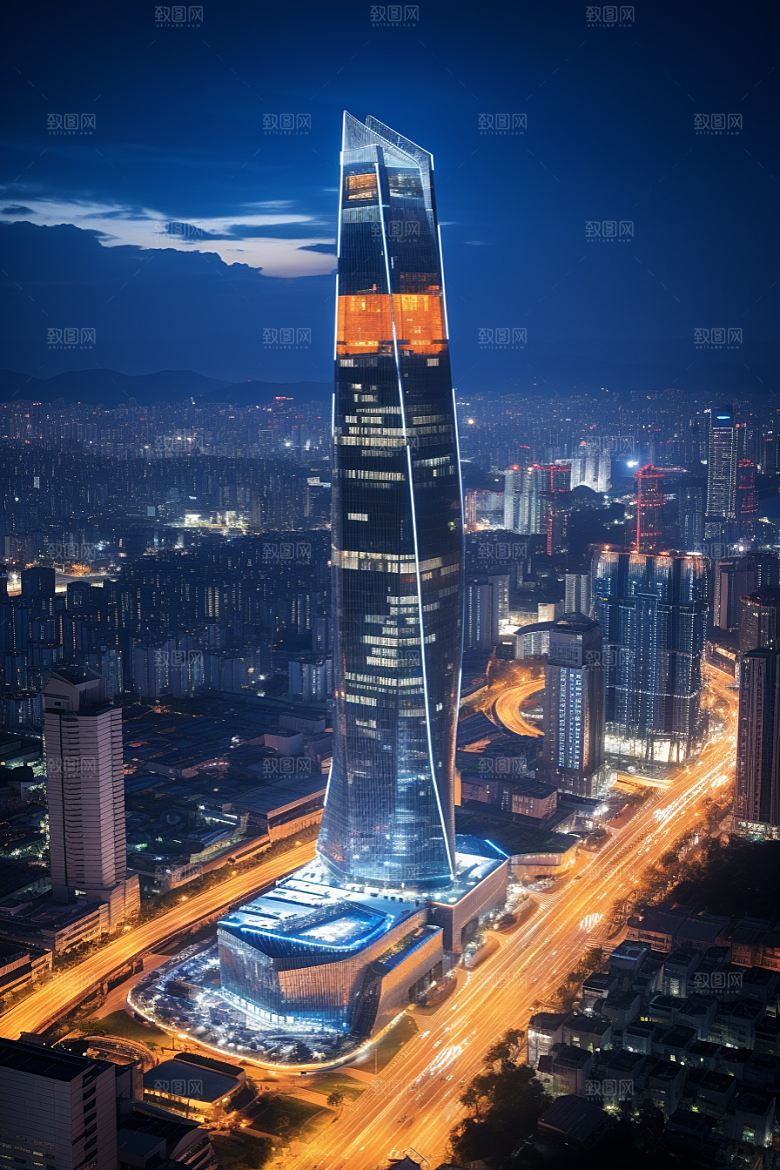 深圳城市风光国内游现代化摄影图