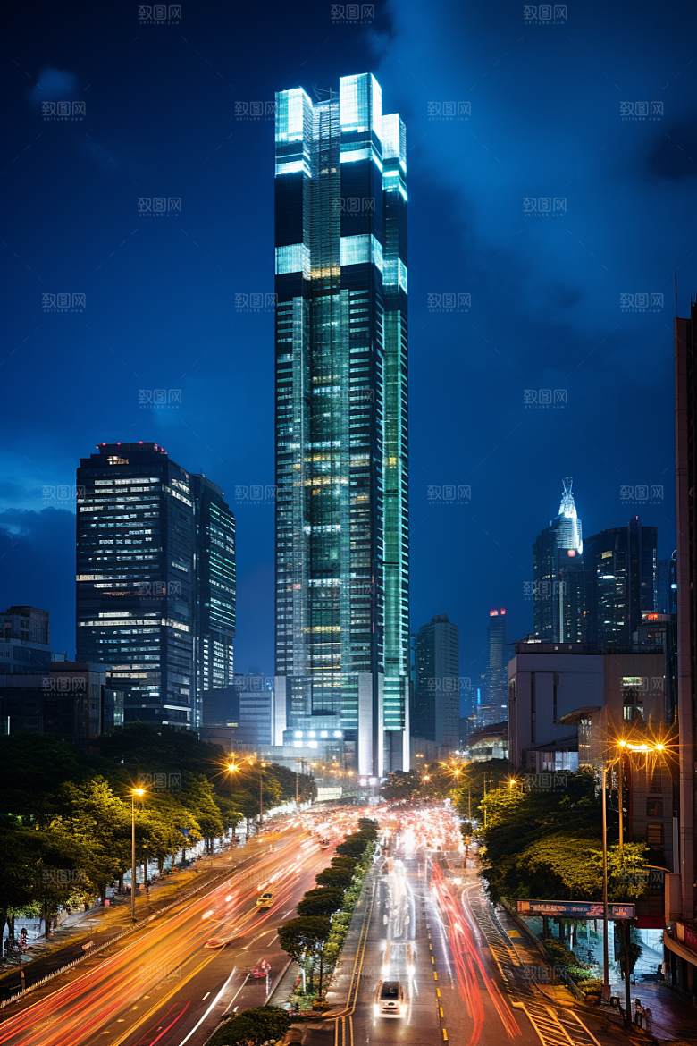 深圳城市风光经济特区新城摄影图