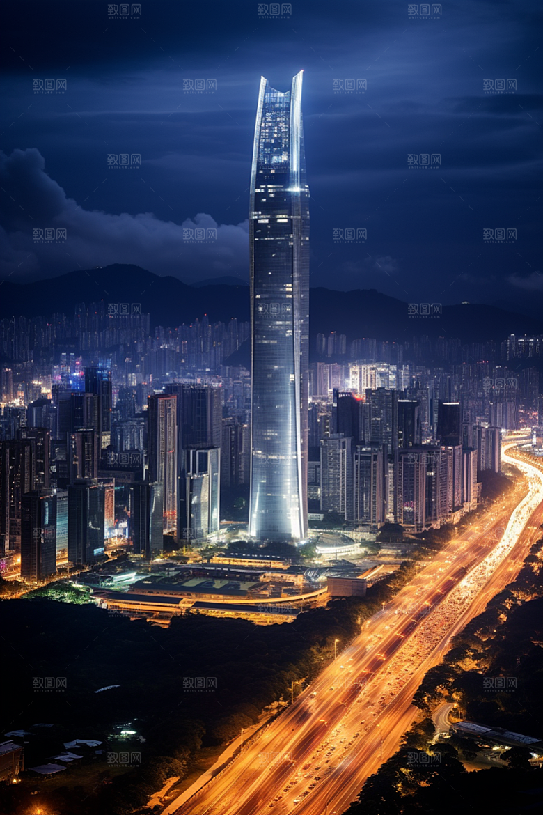 深圳城市风光国内游现代化摄影图
