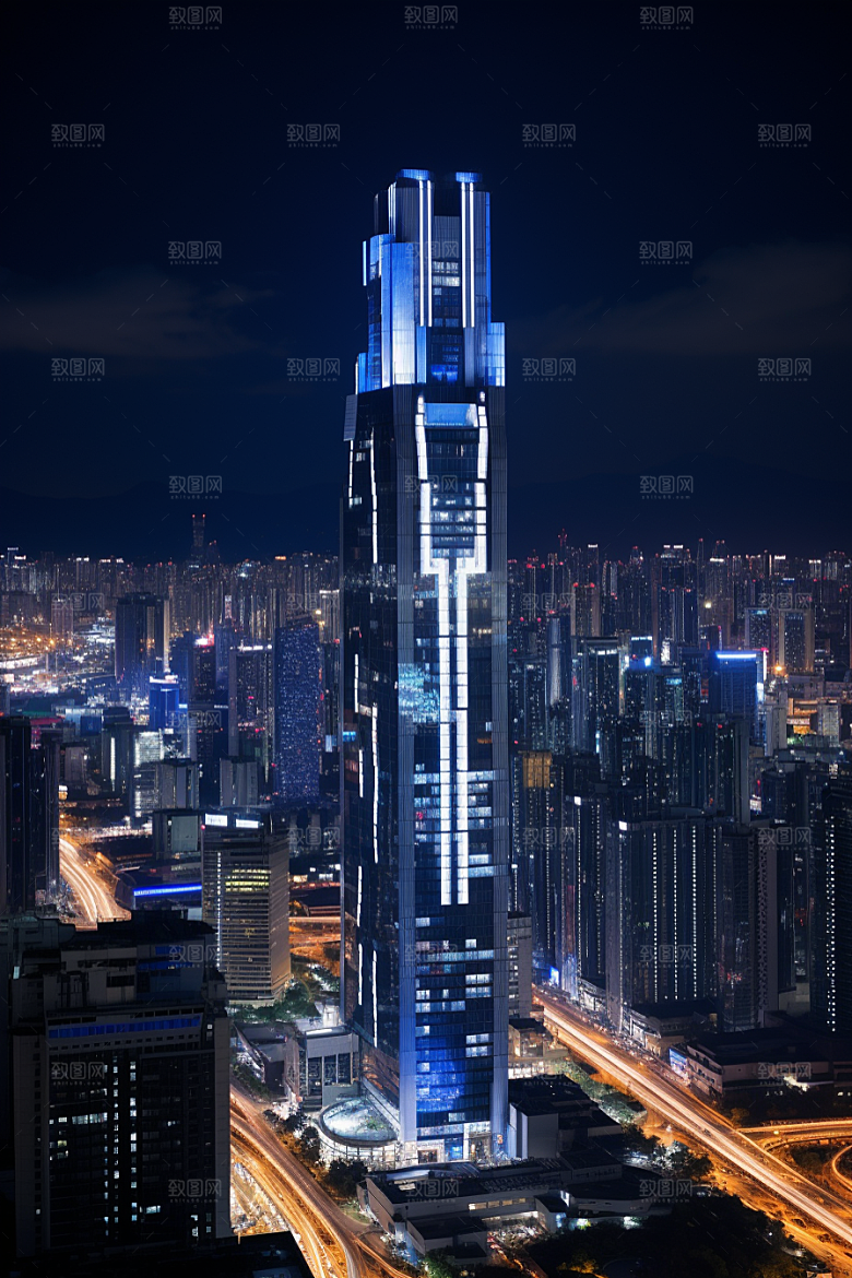 深圳城市风光经济特区新城摄影图