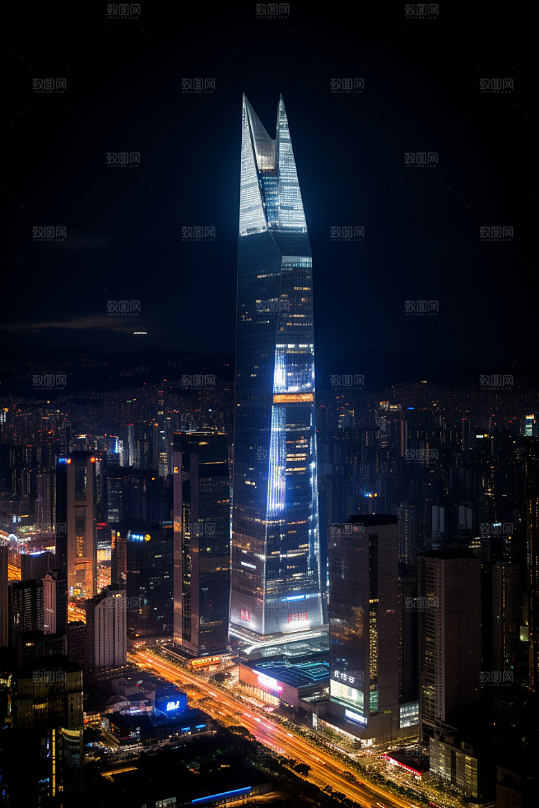 深圳城市风光地标新城摄影图