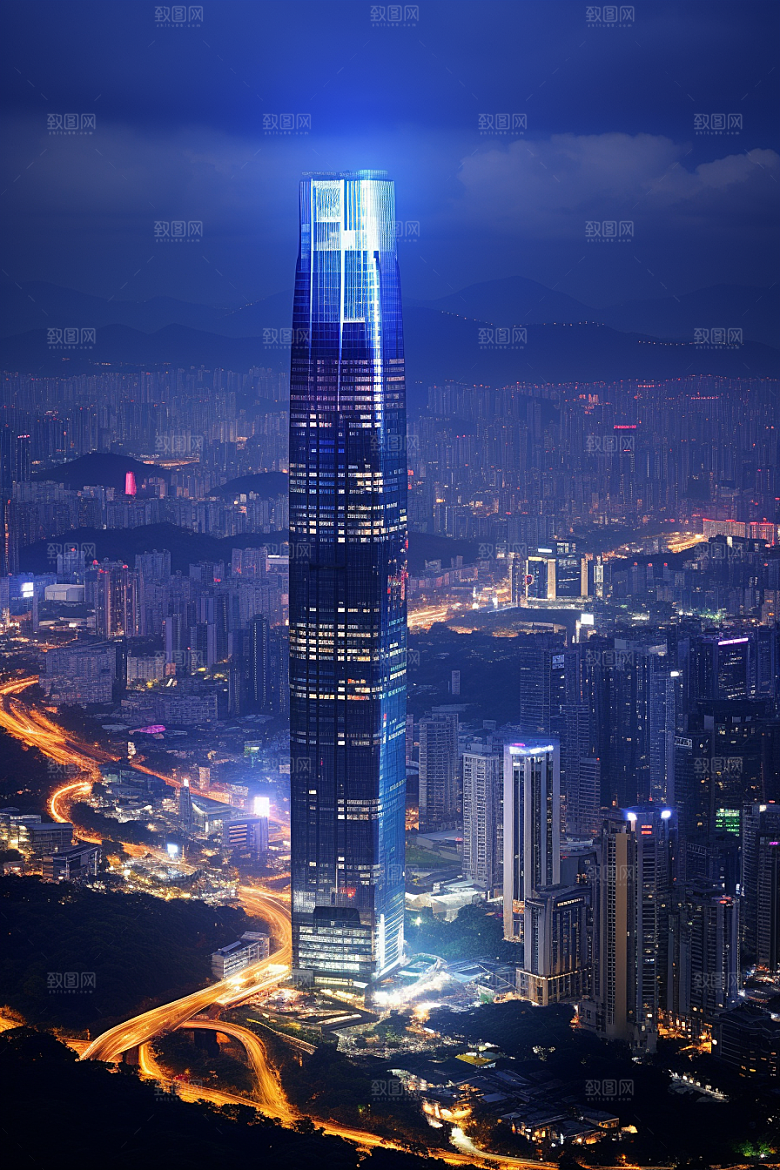 深圳城市风光地标景色摄影图