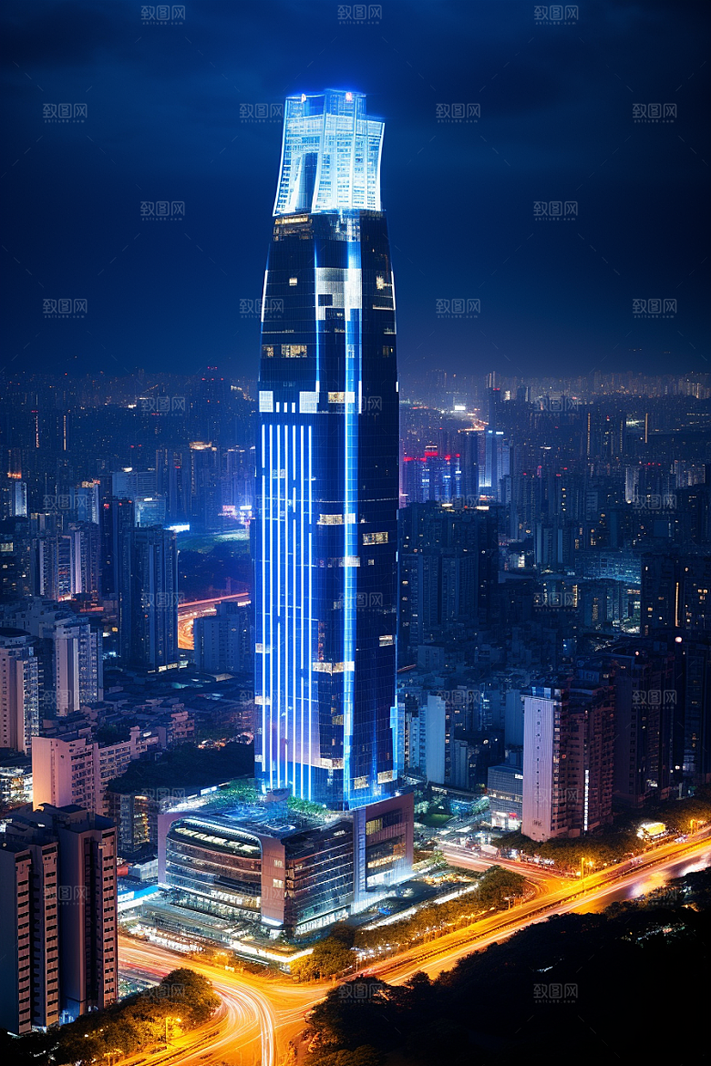 深圳城市风光现代化新城摄影图
