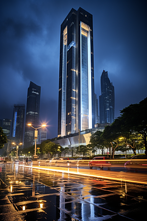 深圳城市风光现代化新城摄影图