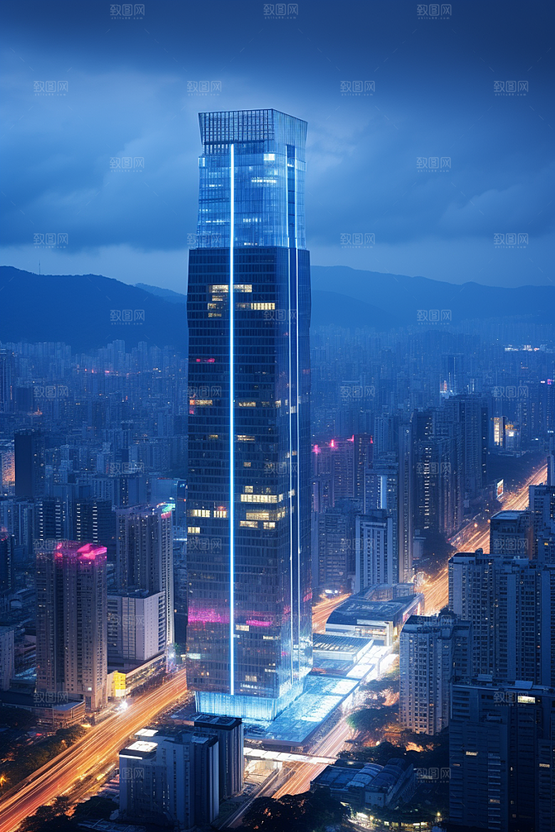 深圳城市风光地标新城摄影图