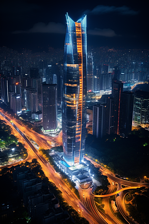 深圳城市风光经济特区旅游摄影图