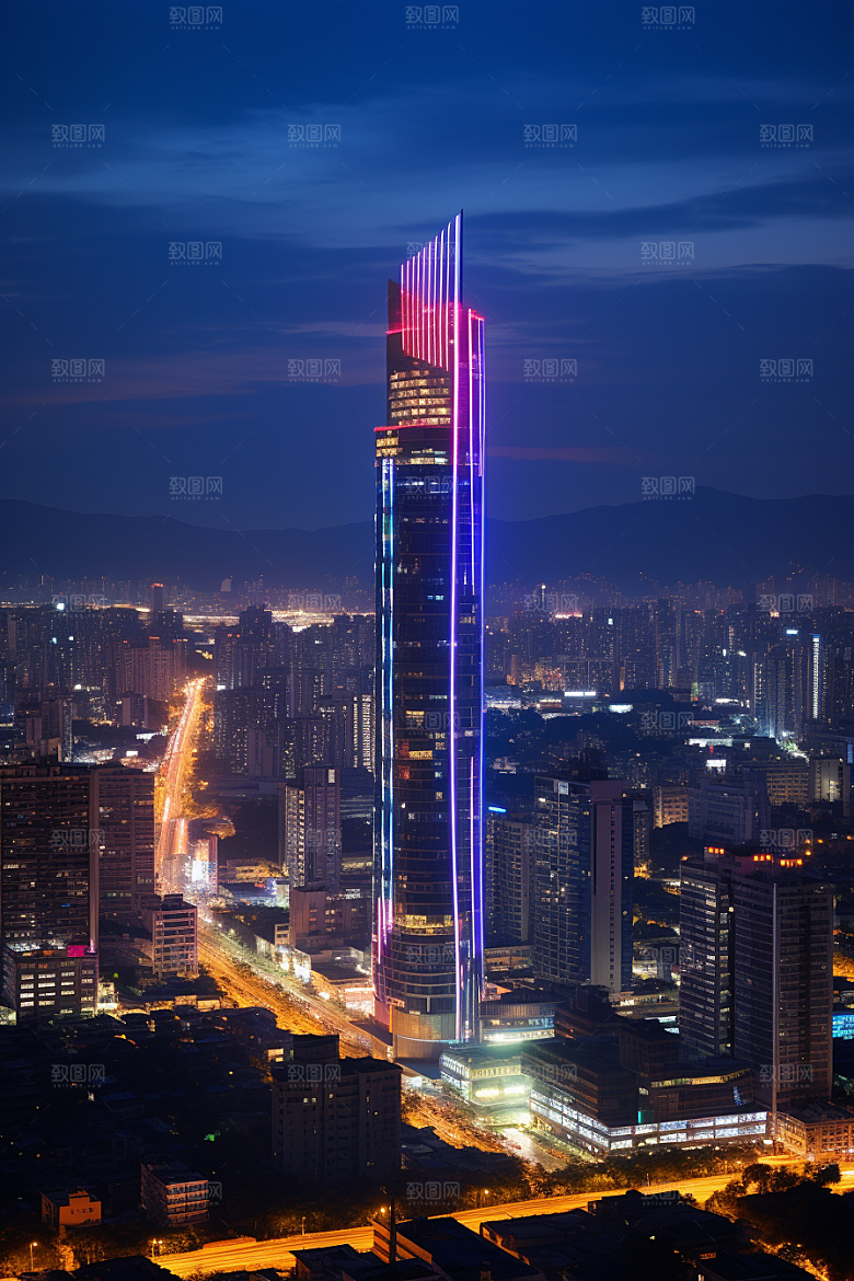 深圳城市风光经济特区新城摄影图