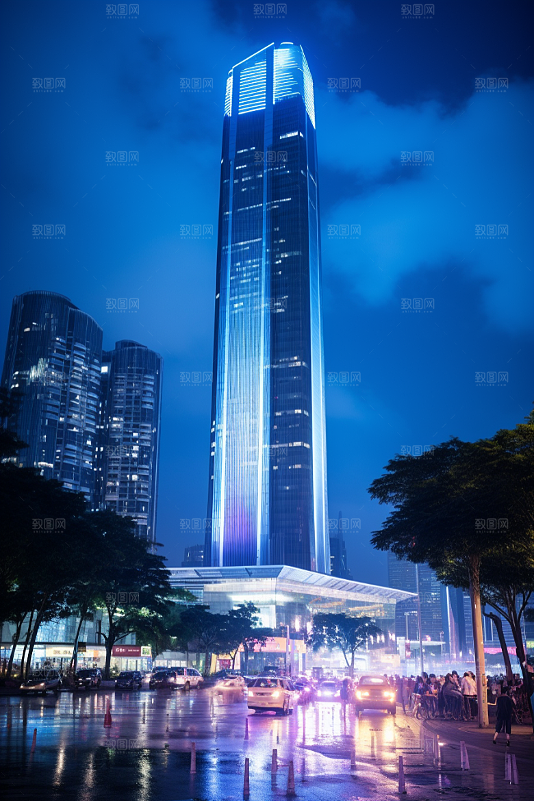 深圳城市风光现代化地标摄影图