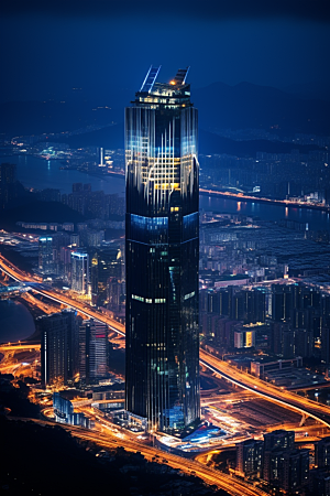 深圳城市风光都市现代化摄影图