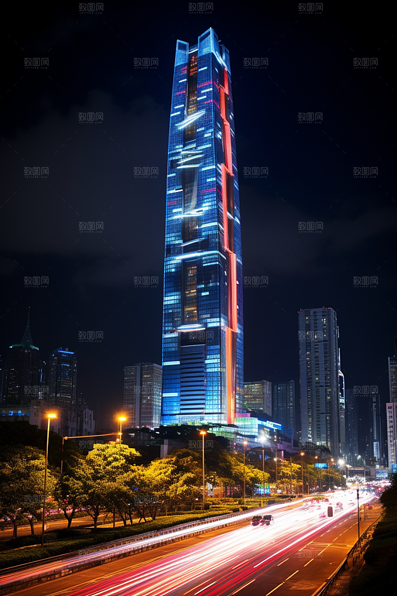 深圳城市风光经济特区风景摄影图