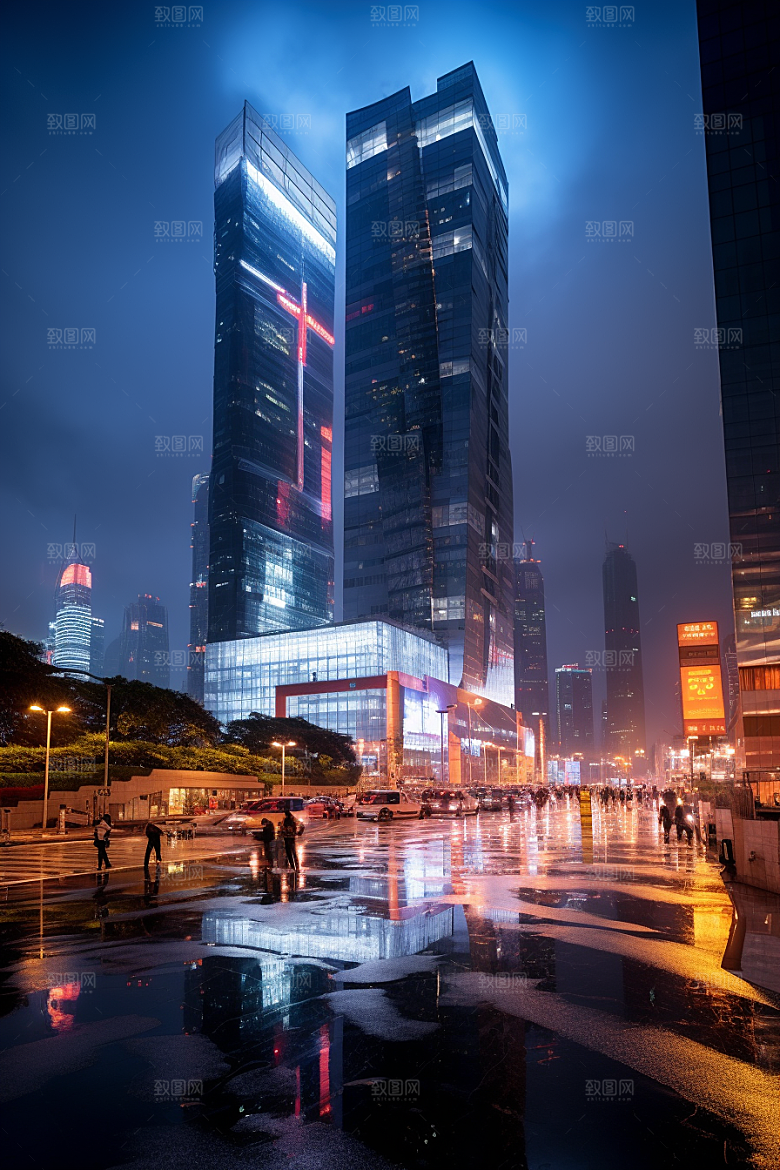 深圳城市风光经济特区现代化摄影图