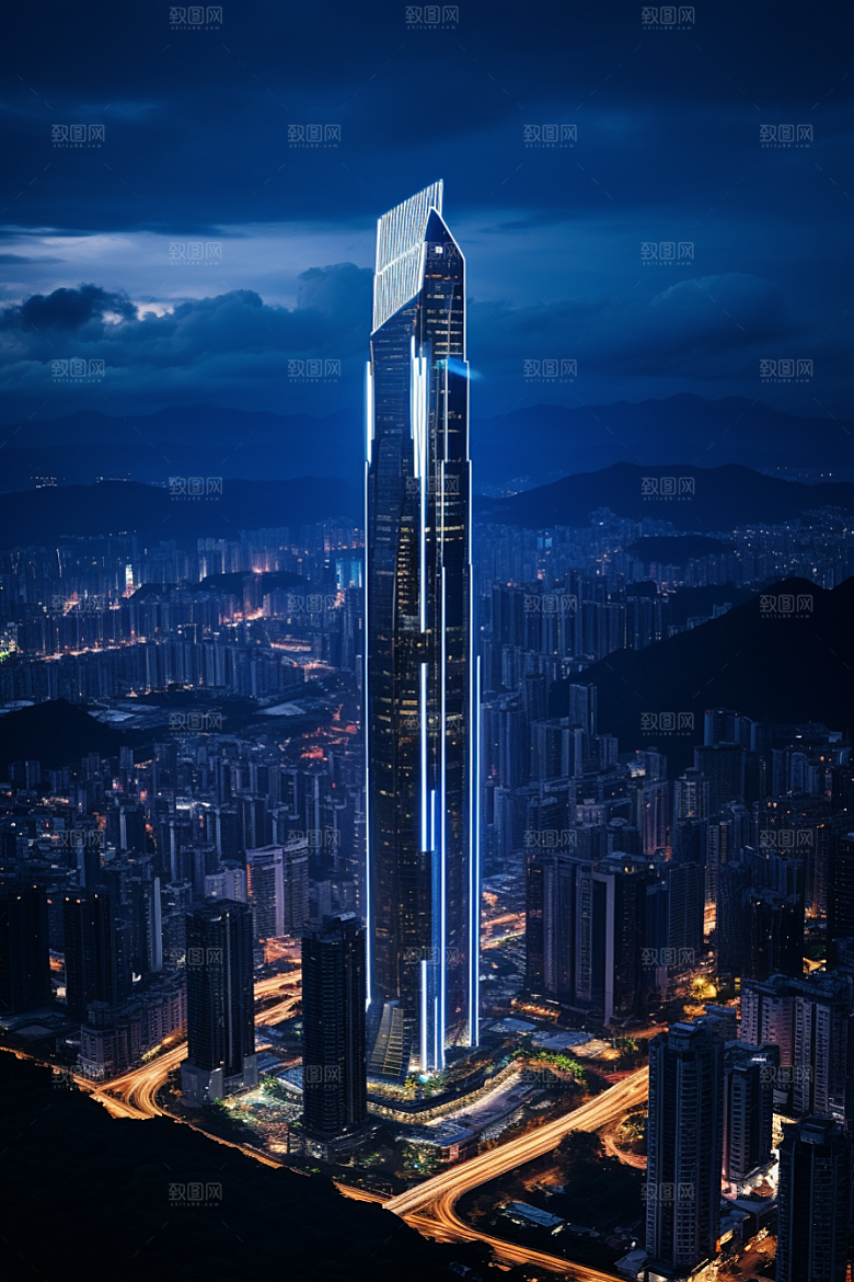 深圳城市风光现代化旅游摄影图