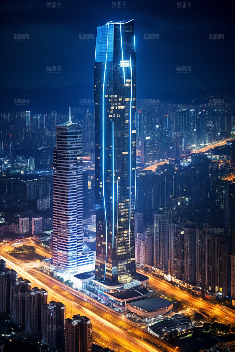 深圳城市风光新城风景摄影图
