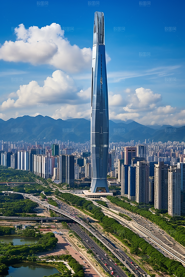 深圳城市风光都市景色摄影图