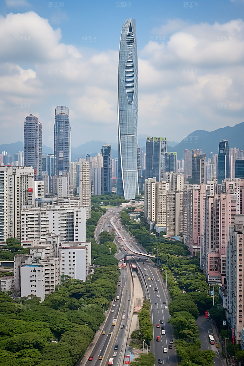 深圳城市风光景色旅游摄影图