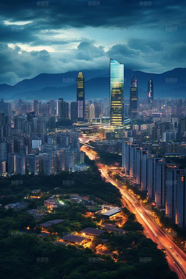深圳城市风光现代化高清摄影图