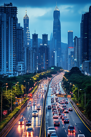 深圳城市风光旅游都市摄影图