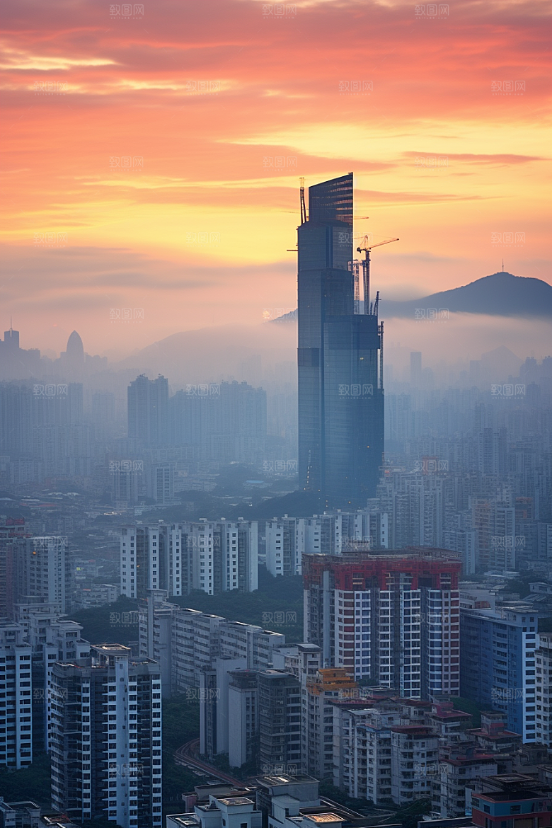 深圳城市风光旅游风景摄影图