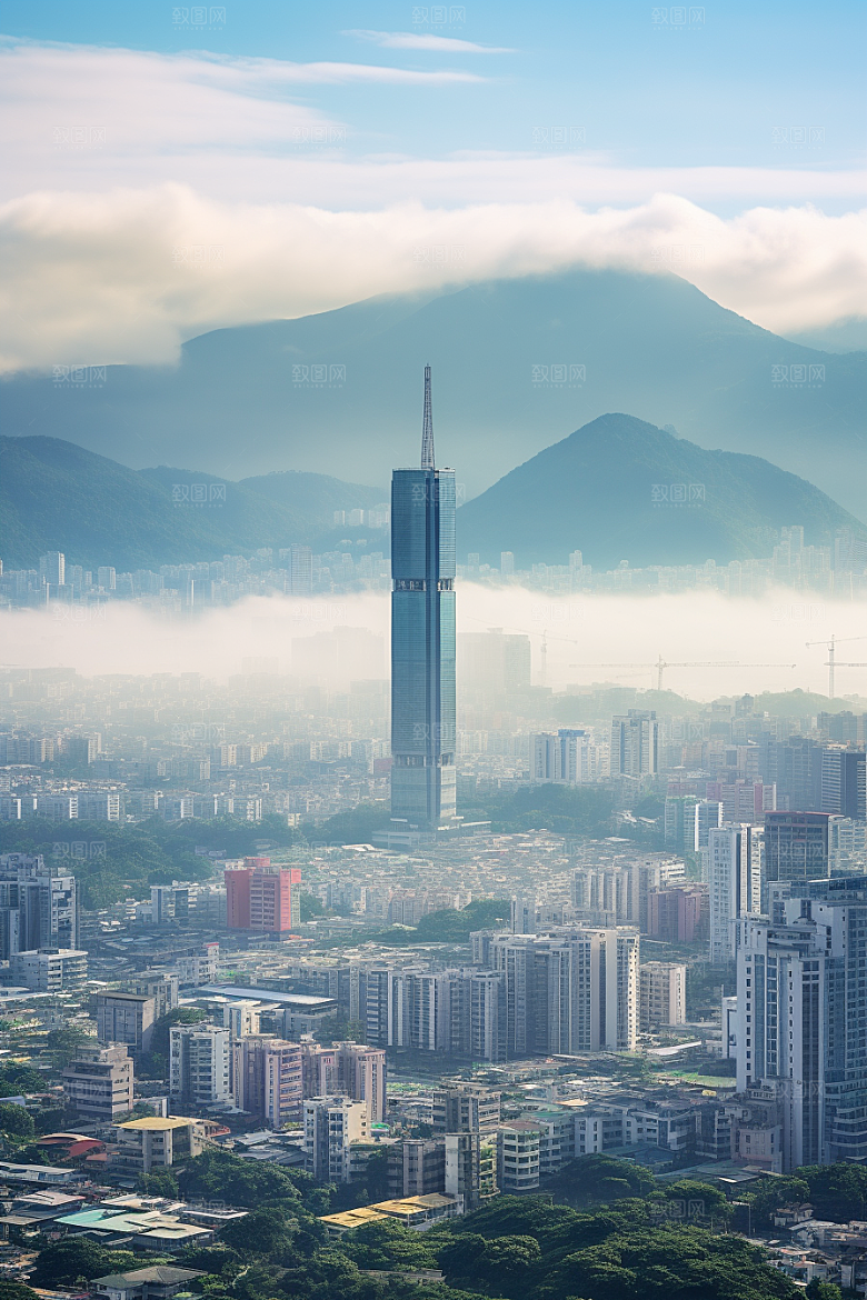 深圳城市风光新城经济特区摄影图