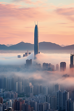 深圳城市风光现代化风景摄影图
