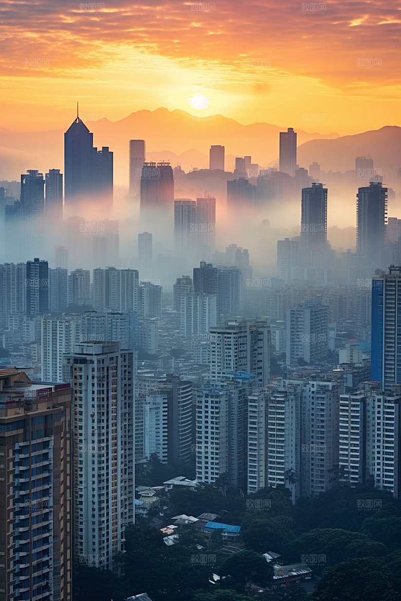 深圳城市风光高清地标摄影图